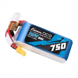 GENS ACE 750MAH 11.1V 60C 3S1P LIPO BATTERY PACK WITH XT30