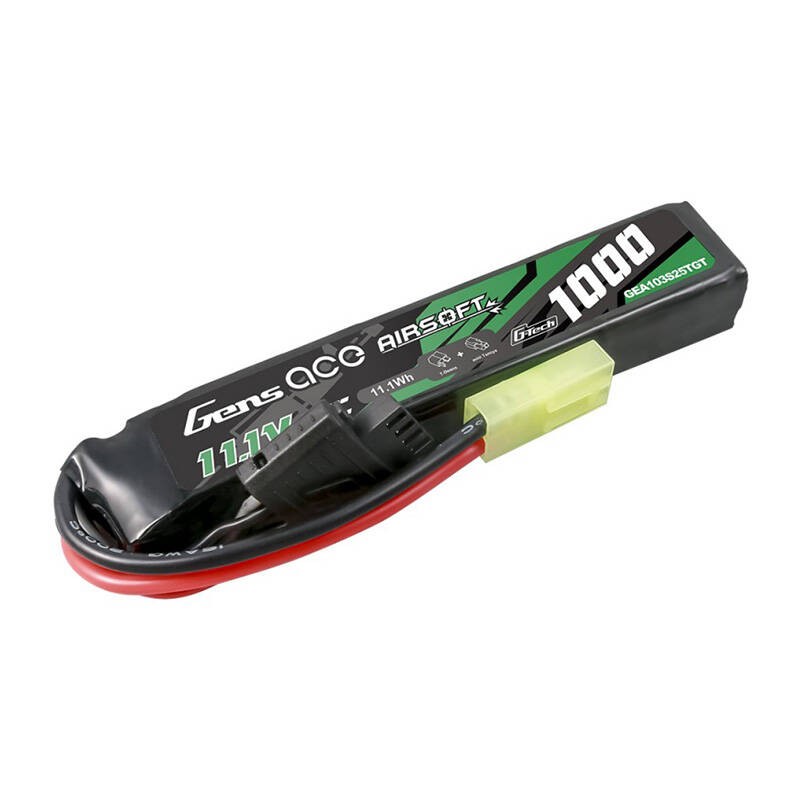 Gens ace G-Tech 25C 1000mAh 3S1P 11.1V Airsoft Gun Lipo Battery with Tamiya