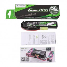 Gens ace G-Tech 25C 1000mAh 3S1P 11.1V Airsoft Gun Lipo Battery with Tamiya