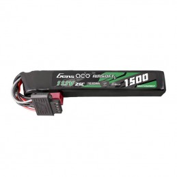 Gens ace G-Tech 25C 1500mAh 3S1P 11.1V Airsoft Gun Lipo Battery with T Plug