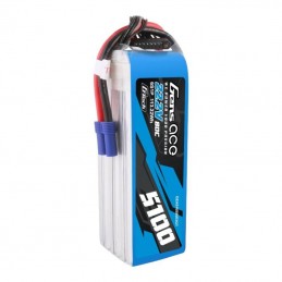 Gens ace G-Tech 5100mAh 80C 22.2V 6S1P Lipo Battery Pack with EC5 plug