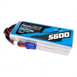 Gens ace G-Tech 5600mAh 80C 22.2V 6S1P Lipo Battery Pack with EC5 plug