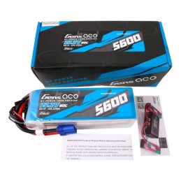 Gens ace G-Tech 5600mAh 80C 22.2V 6S1P Lipo Battery Pack with EC5 plug