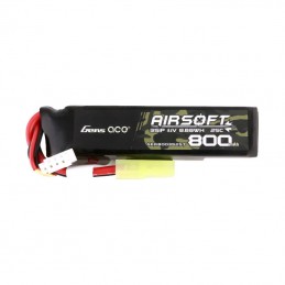 Gens Ace Lipo 800MAH 11.1V 25C 3S1P Airsoft Gun Lipo Battery with mini Tamiya Plug