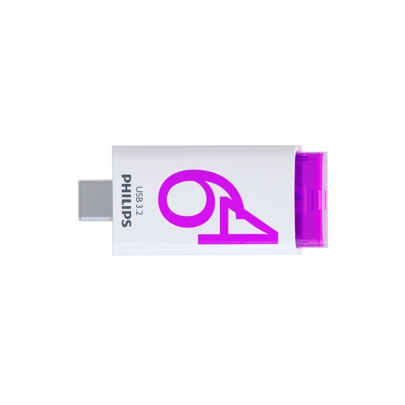 PHILIPS USB-C 3.2 Gen 1 Flash Drive Click Magic Purple 64GB