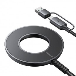 Ładowarka magnetyczna Joyroom JR-WQM03, USB + USB-C, 1.2m (czarna)