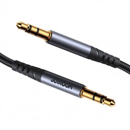 Kabel AUX Joyroom SY-A08 mini jack 3.5mm do mini jack 3.5mm,  oplot, 1.2m (czarny)