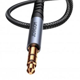 Kabel AUX Joyroom SY-A08 mini jack 3.5mm do mini jack 3.5mm,  oplot, 1.2m (czarny)