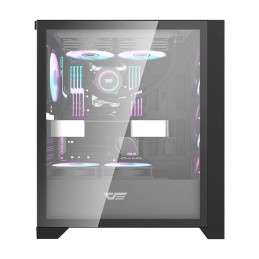 Computer case Darkflash DRX70 GLASS + 4 RGB fans (black)