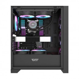 Computer case Darkflash DRX70 GLASS + 4 RGB fans (black)