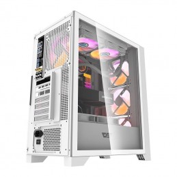 Computer case Darkflash DRX70 GLASS + 4 RGB fans (white)