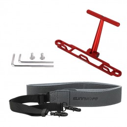 Mount with strap Sunnylife for DJI RC - RC 2 controller (red) ZJ764-R