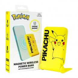 Magnetic powerbank OTL 5000 mAh, USB-C 15W, Pokemon Pikatchu with stand (yellow)