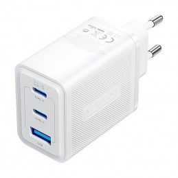 Wall charger, Vention, FERW0-EU,  2xUSB-C, USB- A, 65W-65W-30W, GaN (white)