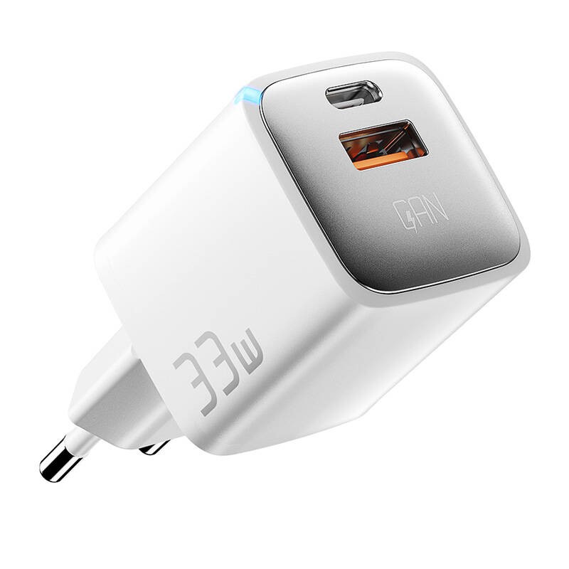 Ładowarka USB-A+ USB-C 33W Essager GaN (biała)