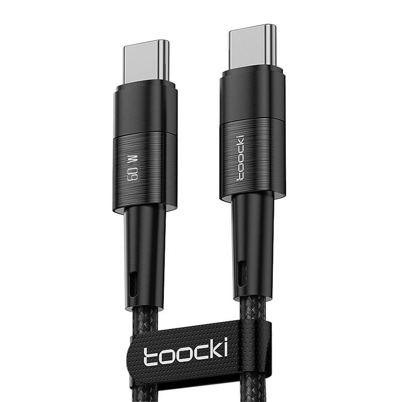 Kabel USB-C do USB-C Toocki TXCTT2-YS03, 1m, FC 60W (czarny)