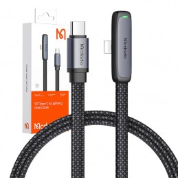 Kabel kątowy USB do USB-C Mcdodo CA-3350, 1.2m (czarny)