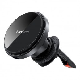 Magnetic car holder witch charger Choetech T204-F, 15W (black)