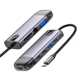 Hub USB-C Mcdodo HU-7740 6w1 (USB-C, HDMI, USB3.0-2, SD, TF)