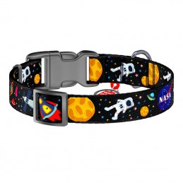 Nylon dog collar with QR code Waudog ''''NASA'''' s