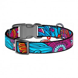 Nylon dog collar with QR code Waudog ''''Summer'''' s