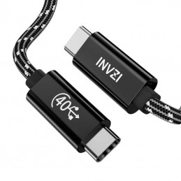 Cable USB-C - USB4.0, INVZI, INVUSB4, Gen3, 240W, 40Gbps, 2m (black)