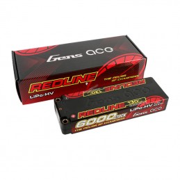 Gens ace Redline Series 6000mAh 7.6V 130C 2S2P HardCase 57- HV Lipo Battery