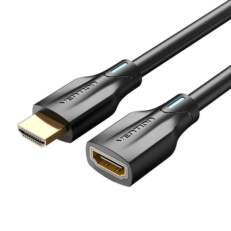 Kabel Przedłużający HDMI 2.1 Vention AHBBG, 1,5m, 8K 60Hz- 4K 120Hz Czarny