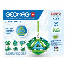 Klocki magnetyczne Classic Panels Recycled 52 elementy GEOMAG GEO-471