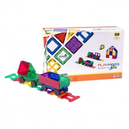 Magnetic tiles 3D Train Playmags 153 - 50 pcs set