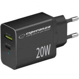 Esperanza EZC105K Wall charger Type C 20W + USB QC3.0 18W