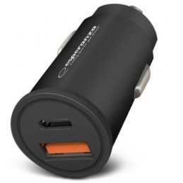 Esperanza EZC111K Car charger Type C 20W + USB QC3.0 18W