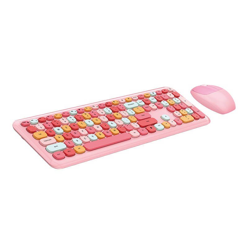 MOFII Wireless Keyboard+Mouse 666 Pink