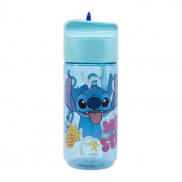 Water bottle with Straw for Kids STOR 75036 430 ml Stitch Palms (blue)