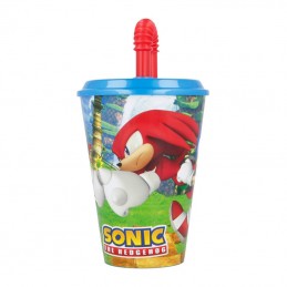 Water Cup with Straw for Kids STOR 40530 430 ml Sonic the Hedgehoh (blue - re