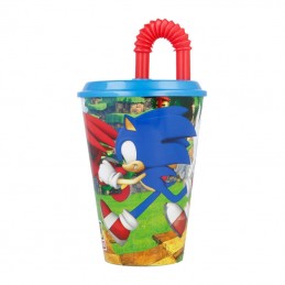 Water Cup with Straw for Kids STOR 40530 430 ml Sonic the Hedgehoh (blue - re