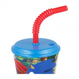 Water Cup with Straw for Kids STOR 40530 430 ml Sonic the Hedgehoh (blue - re