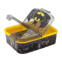 Lunch Box for Kids STOR 85520 3 Compartments Batman (black - yello