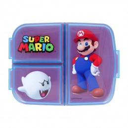 Lunch Box for Kids STOR 21420 3 Compartments Super Mario (blue - re