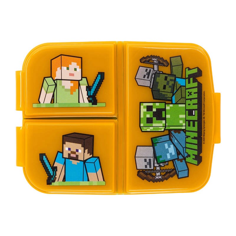 Lunch Box for Kids STOR 40420 3 Compartments Minecraft (orange - gree