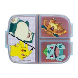 Lunch Box for Kids STOR 8020 3 Compartments Pokemon (orange - blu