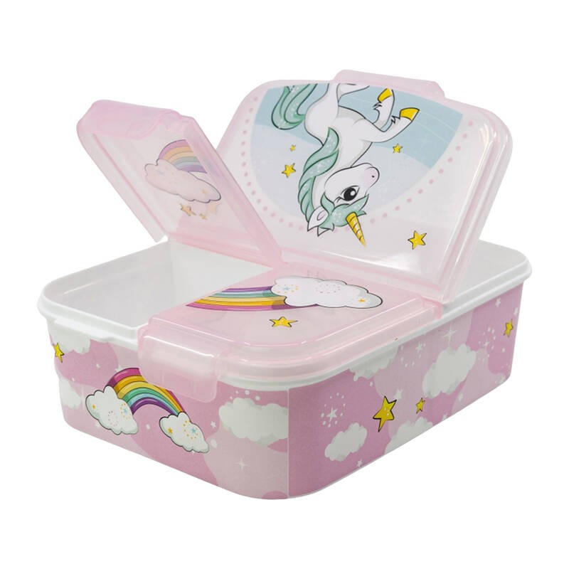 Lunch Box for Kids STOR 9722 3 Compartments Unicorn (pink)