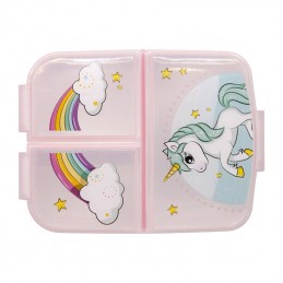 Lunch Box for Kids STOR 9722 3 Compartments Unicorn (pink)