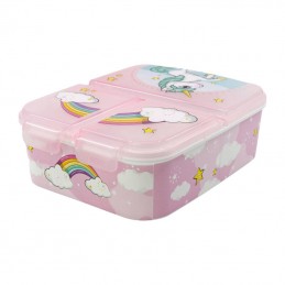 Lunch Box for Kids STOR 9722 3 Compartments Unicorn (pink)