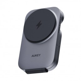 Magnetic Wireless Charger 3 in 1 MagFusion Aukey LC-MC312, 15W Qi2 (gray)