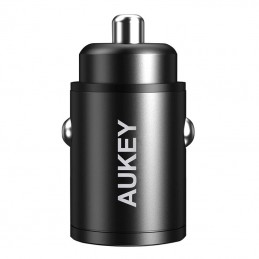 Car charger Aukey CC-A3, 1xUSB-A, 1xUSB-C, 30W (black)