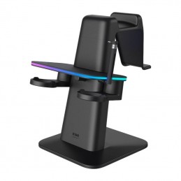 RGB Vertical Stand Meta Officially Co-Branded Kiwi Design QC03 for Meta Quest 3-Quest 2-Quest PRO Black