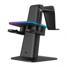 RGB Vertical Stand Meta Officially Co-Branded Kiwi Design QC03 for Meta Quest 3-Quest 2-Quest PRO Black