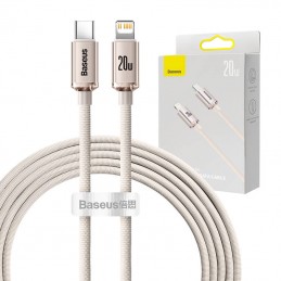 Kabel USB-C do iP Baseus Crystal Shine,  20W, 2m (różowy)