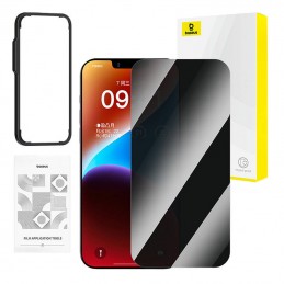 Baseus privacy tempered glass Superior for iP 14 Plus-13 Pro Max + cleaning kit i EasyStick